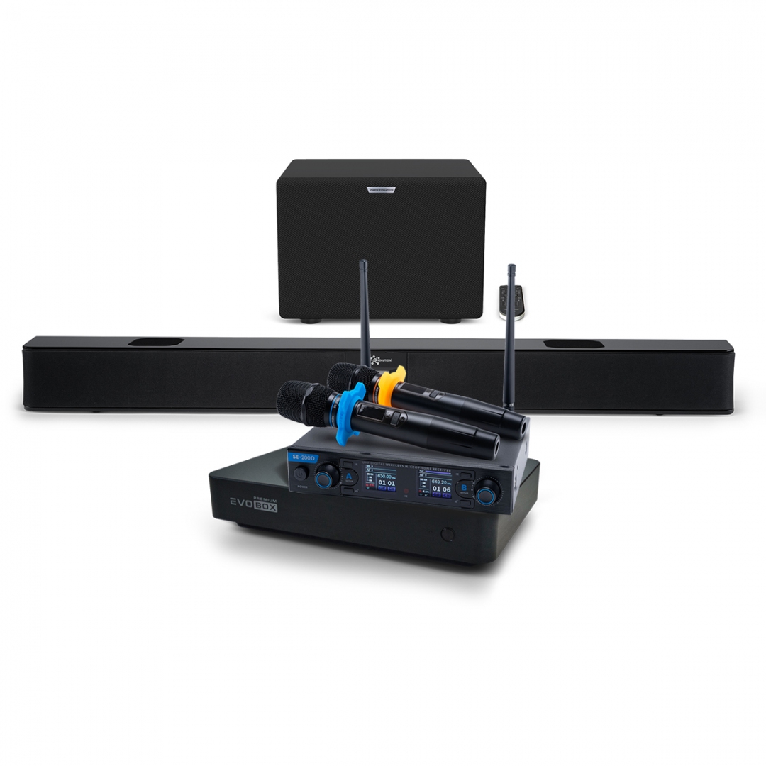 Hi-End караоке-система EVOBOX Premium + EvoSoundBar (саундбар с караоке) в Лисках