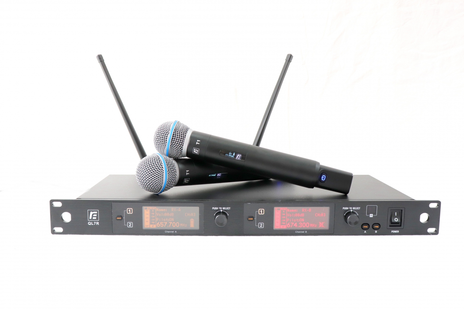 RFIntell QL7R/T1-B 720,500-754,000 МГц 2-канальная радиосистема с 2-мя ручными микрофонами в Лисках