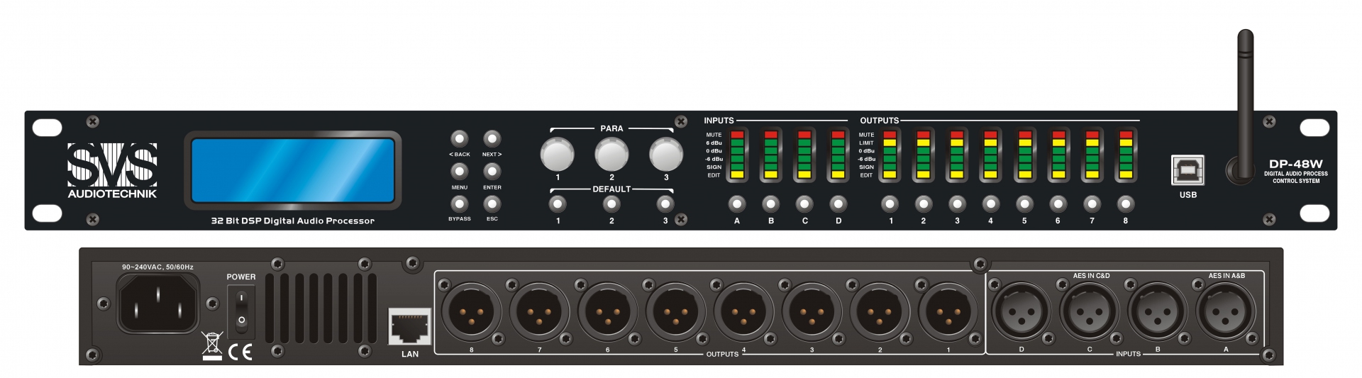 SVS Audiotechnik DP-48W Цифровой процессор: 4 входа 8 выходов в Лисках