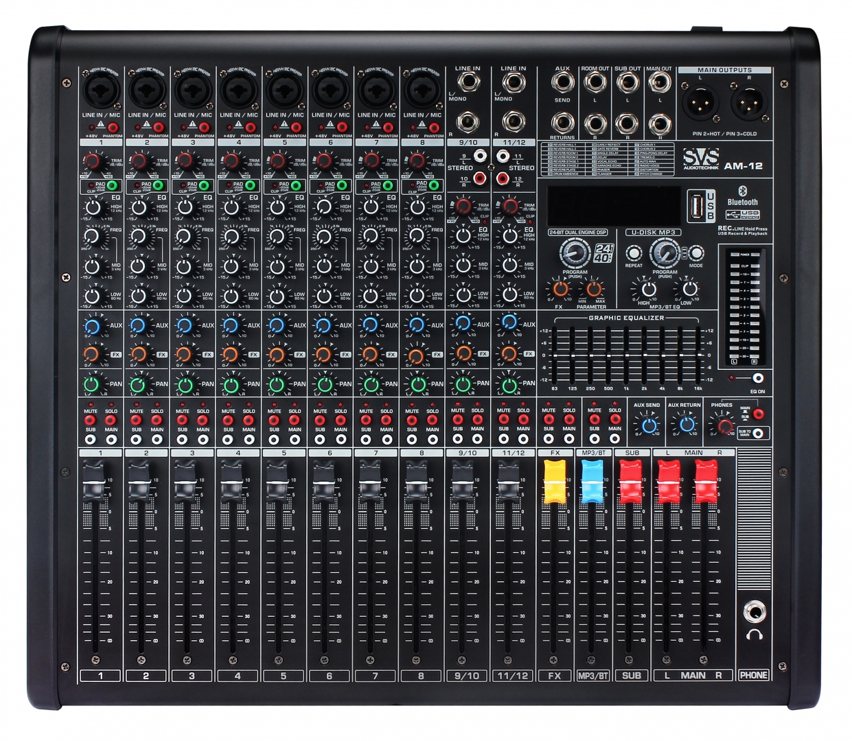 SVS Audiotechnik mixers AM-12 Микшерный пульт аналоговый, 12-канальный в Лисках