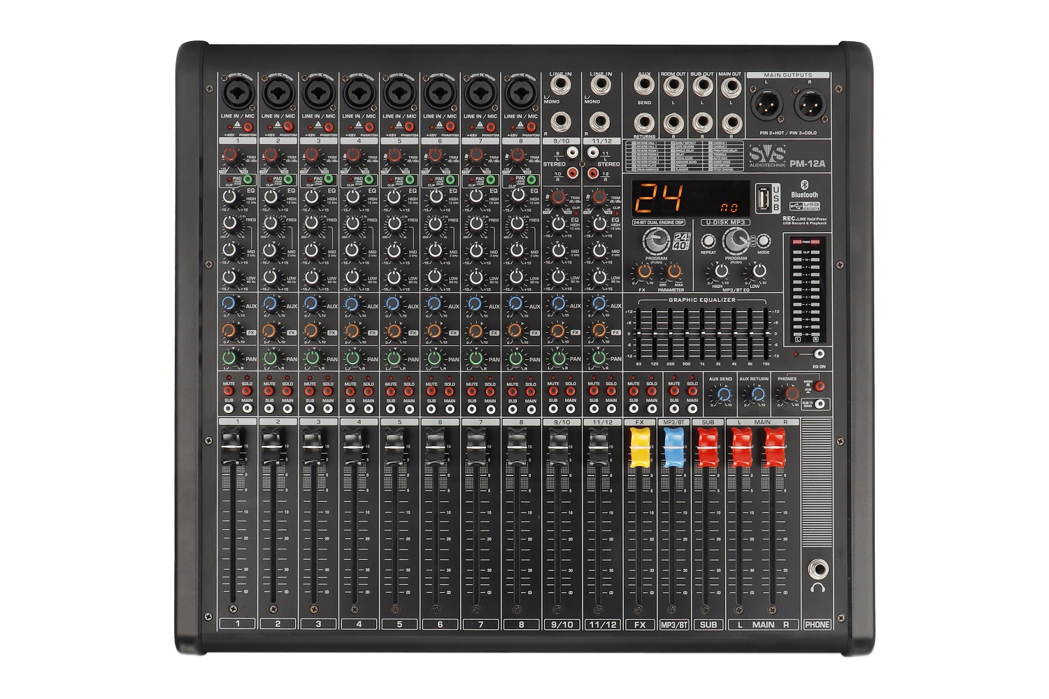 SVS Audiotechnik mixers PM-12A Активный аналоговый микшерный пульт, 12-канальный в Лисках